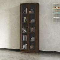 Armário Estante Com 2 Portas De Vidro Cr25069 Rustico - 1