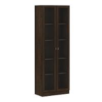 Armário Estante Com 2 Portas De Vidro Cr25069 Rustico - 2