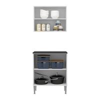 Armário de Cozinha e Balcão com 2 Portas Xangai Branco