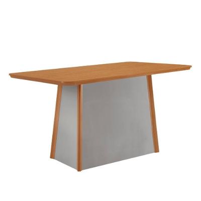 Mesa De Jantar Diane 120cm Tampo Mdf Moderna Mobília Naturalle/off White Laminado