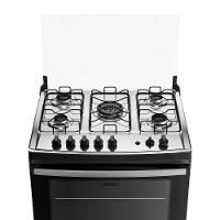 Fogão 5 Bocas Dako Supreme Mesa de Inox e Timer Bivolt - Preto - 2
