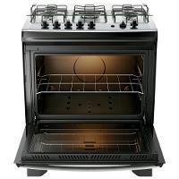 Fogão 5 Bocas Dako Supreme Mesa de Inox e Timer Bivolt - Preto - 5