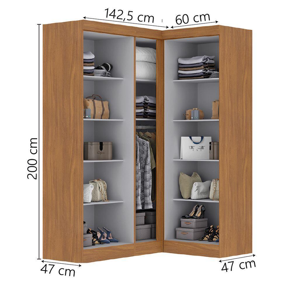 Quarto Modulado De Canto Madrid Com 5 Portas Maxel - 3