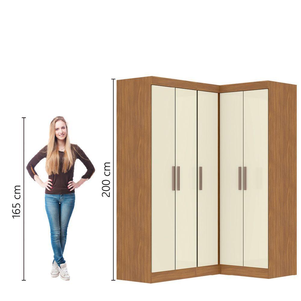 Quarto Modulado De Canto Madrid Com 5 Portas Maxel - 5