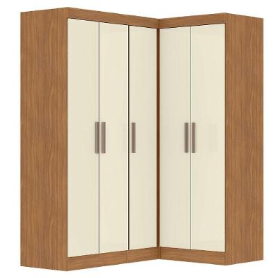Guarda Roupa Modulado de Canto Madrid 5 Portas Bater MDP Maxel Móveis