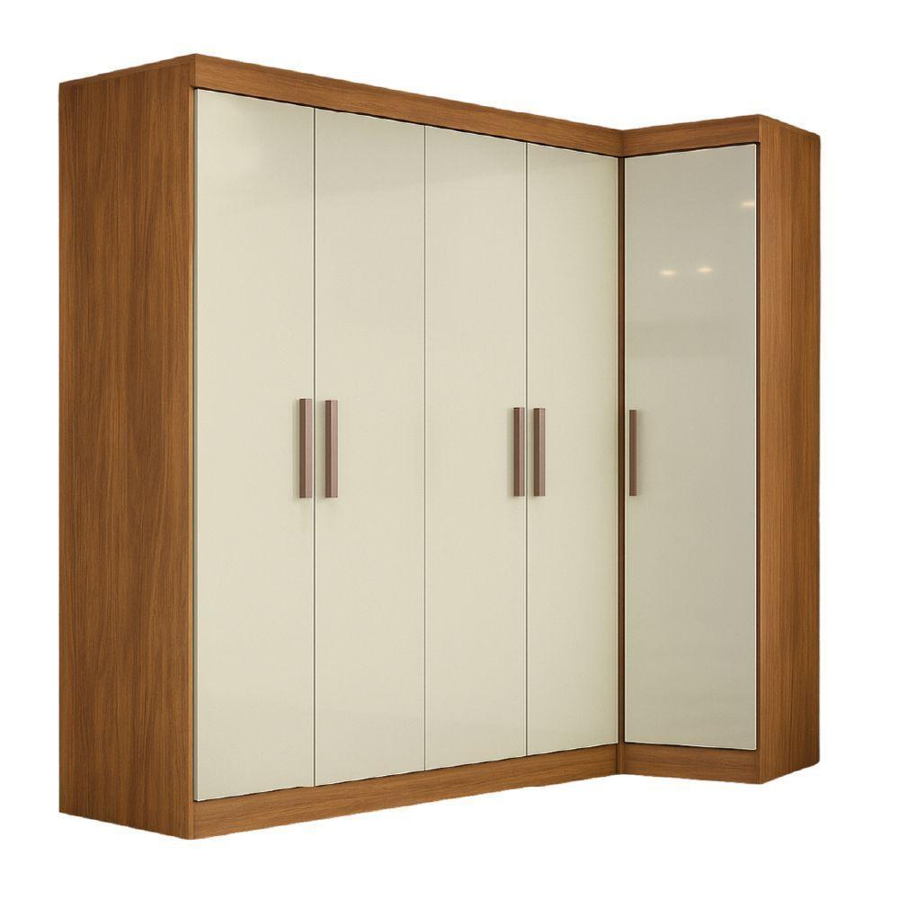 Quarto Modulado De Canto Madrid Com 5 Portas E 2 Gavetas Maxel - 1
