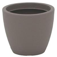 Vaso Tramontina Asteca Em Polietileno Concreto Com Prato 38cm - 1
