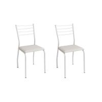 Cadeira Sala De Jantar Malta 2c140br Aço Kit 2 Un Branco/ano Branco - Kappesberg - 1
