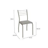 Cadeira Sala De Jantar Malta 2c140br Aço Kit 2 Un Branco/ano Branco - Kappesberg - 2