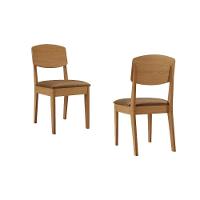 Cadeira Sala De Jantar Havana Kit 2 Un Naturalle/suede Marrom - Rufato - 1