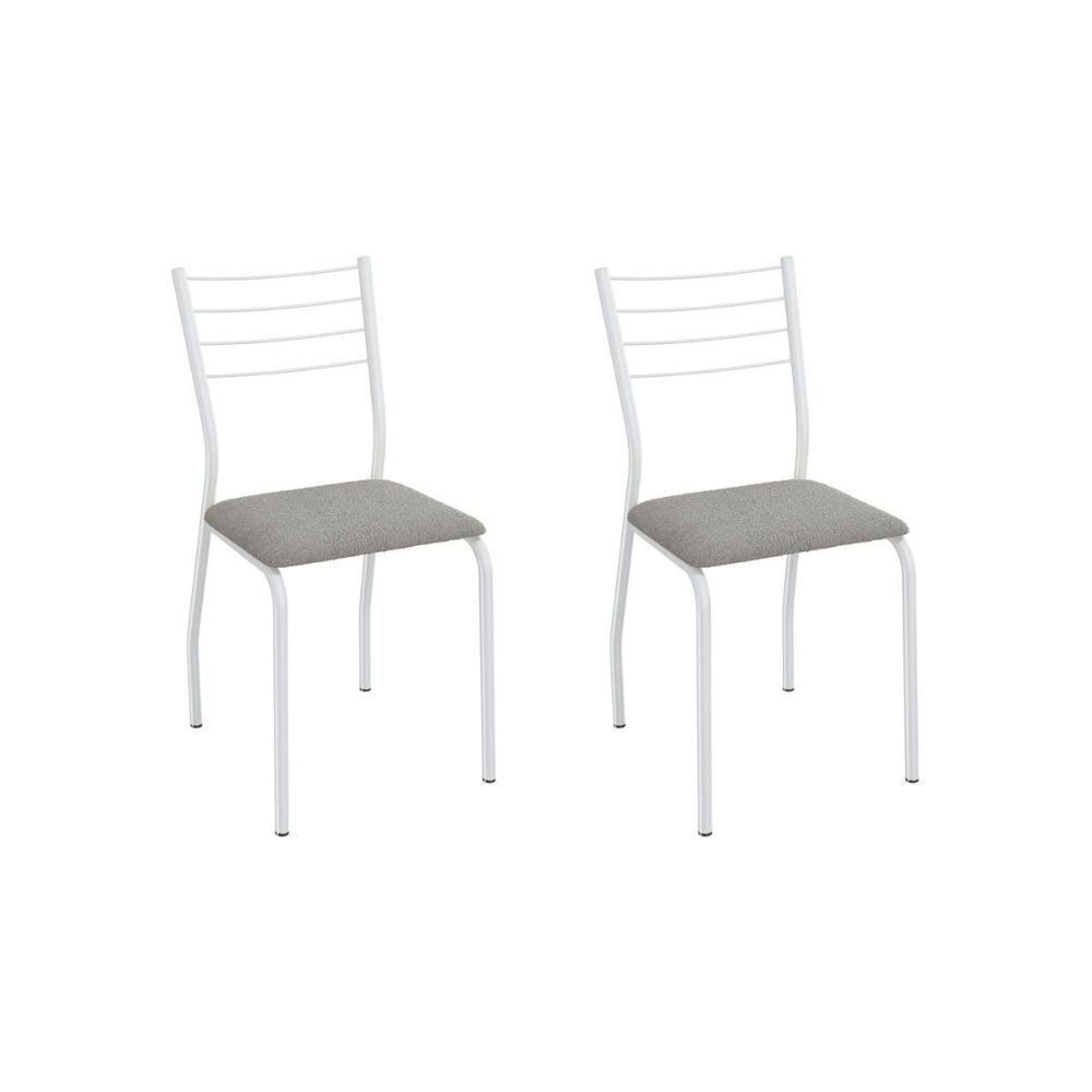 Cadeira Sala De Jantar Malta 2c140br Aço Kit 2 Un Branco - Kappesberg - 1