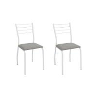 Cadeira Sala De Jantar Malta 2c140br Aço Kit 2 Un Branco - Kappesberg - 1