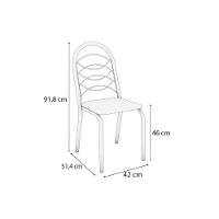 Cadeira Sala De Jantar Holanda 2c009prf Aço Kit 2 Un Preto/ano Marrom - Kappesberg - 2