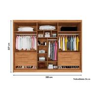 Guarda Roupa 6 Portas Ripadas (2 C/ Espelho) E 6 Gavetas Potente Off White - Europa - 3