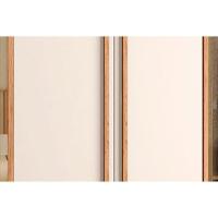 Guarda Roupa 6 Portas E 4 Gavetas C/ Vidro Reflecta Cristal Freijo/off White - Caemmun - 5