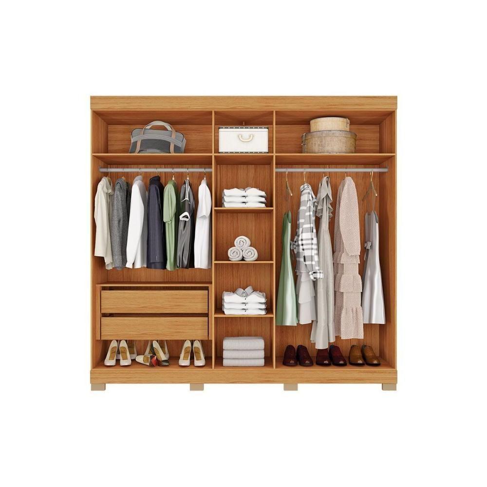 Guarda Roupa 5 Portas E 2 Gavetas Sophia Freijo/off White - Caemmun - 4