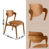 Conjunto Com 2 Cadeiras Madeira Solaris Gold Moderna Mobília Star Caramelo / Imbuia Nat. - 3