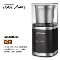 Moedor De Café Dolce Arome Mondial Preto/Inox 180W MCF-01-BI 110V - 2