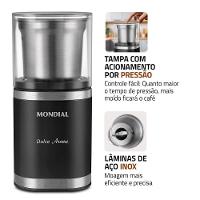 Moedor De Café Dolce Arome Mondial Preto/Inox 180W MCF-01-BI 110V - 3