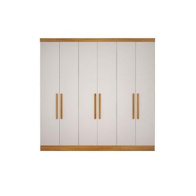 Guarda Roupa Casal Modulado Quarto Rizon 6 Portas de Bater 8 Gavetas Cumaru-Fendi 25