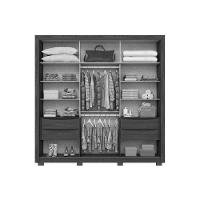 Guarda Roupas 2 Portas De Correr (1 C/ Espelho) E 4 Gavetas C/ Pés Vasti Nature/off White - Henn - 3