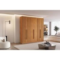 Guarda Roupa 6 Portas (4 Ripadas) E 6 Gavetas Portugal Cinamomo/off White - Conquista - 8
