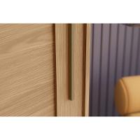 Guarda Roupas 2 Portas De Correr E 6 Gavetas C/ Pés Cayman Nature - Henn