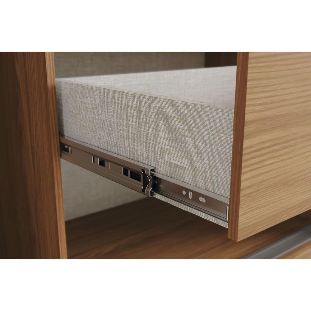 Guarda Roupa 2 Portas De Correr (1 C/ Espelho) E 4 Gavetas C/ Pés Vasti Nature/off White - Henn - 6