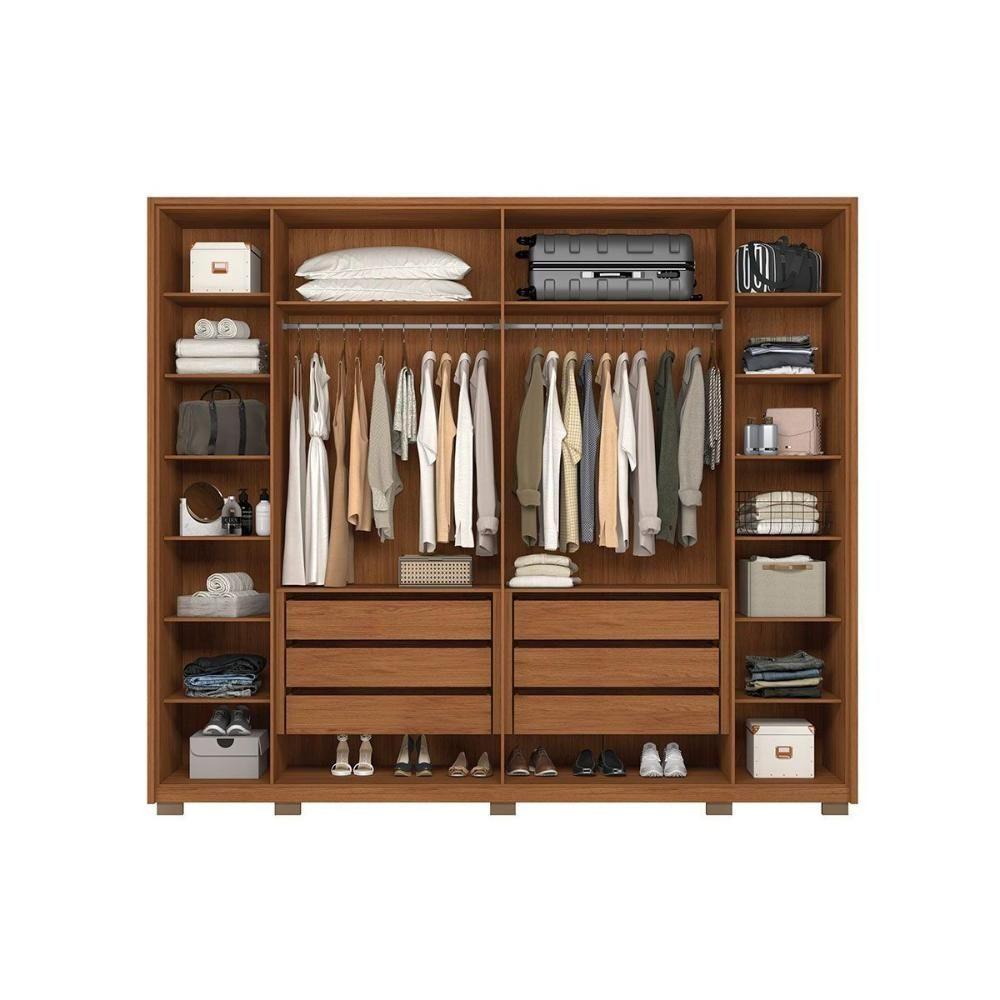 Guarda Roupa 6 Portas E 6 Gavetas Quintus Freijo/off White - Caemmun - 3