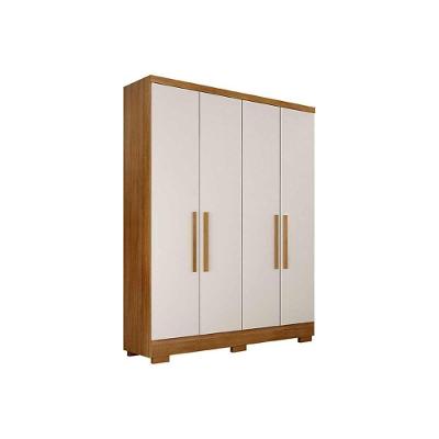 Guarda Roupa 4 Portas E 2 Gavetas C/ Pés Milly/veneza Cumaru/fendi 25 - Novo Horizonte