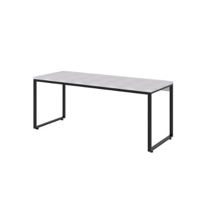 Mesa Kuadra Diretor 180x70x75cm Branco Chess / Est.preta Branco Chess / Est.preta