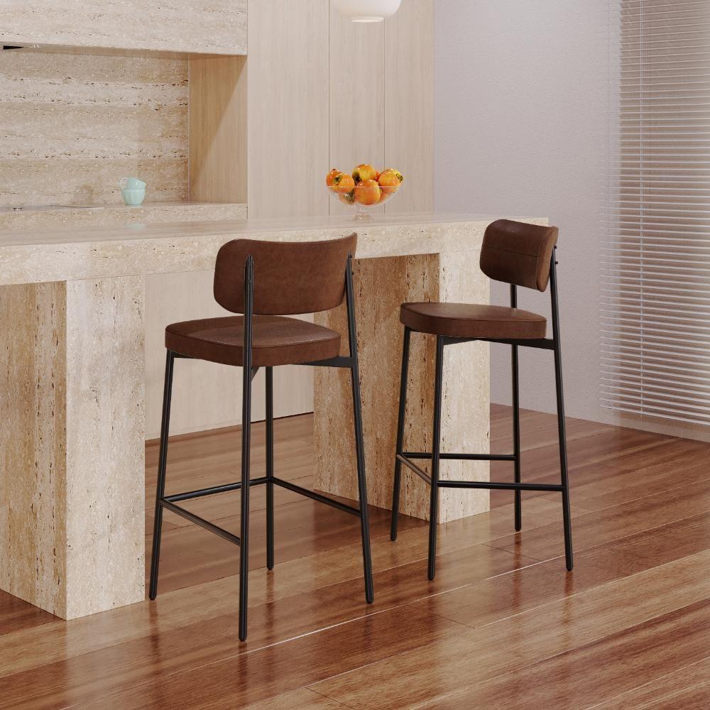 Banqueta Alloa Fixa Com 4 Pés 50 X 44,7 X 103,5 Mm Com 1 Un. Courino Whisky - 2