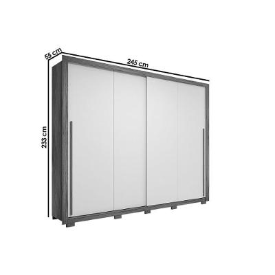 Guarda Roupa Casal Praticus Buriti-fendi 2 Portas de Correr 4 Gavetas MDF Caemmun