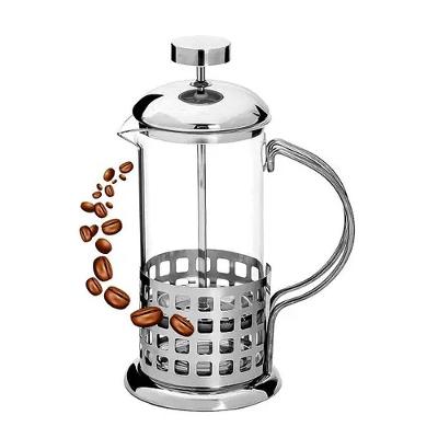 Cafeteira Francesa 350ml Em Vidro Borossilicato E Inox French Press Portátil
