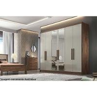 Guarda Roupa Casal 6 Portas (2 C/ Espelho) E 6 Gavetas Rizon/linea Cumaru/fendi 25 - Novo Horizonte - 3