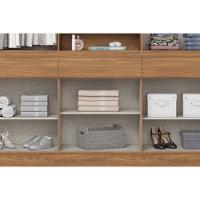 Guarda Roupa Casal 10 Portas E 3 Gavetas C/ 1 Espelho C/ Pés Briz B374 Nature/off White - Henn - 8