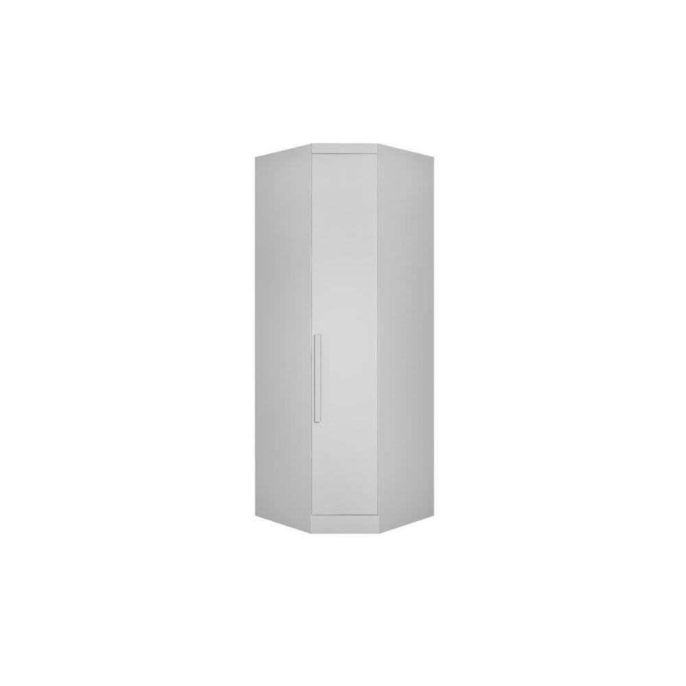 Guarda Roupa Closet Solteiro De Canto Obliquo Rizon/linea C/ 1 Porta Neve - Novo Horizonte - 1