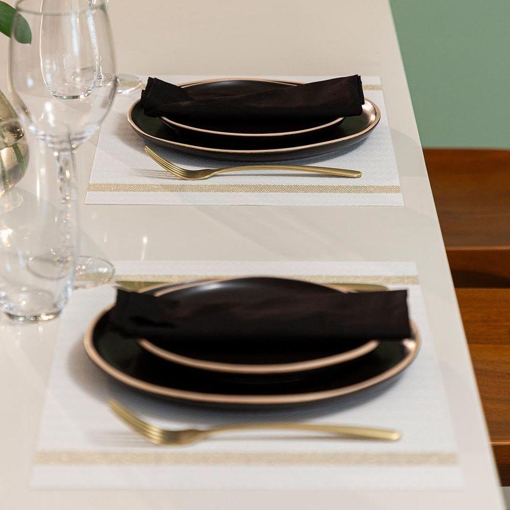 Guardanapo Copa E Cia 4 Peças Home 45x45cm Liso Preto - 2