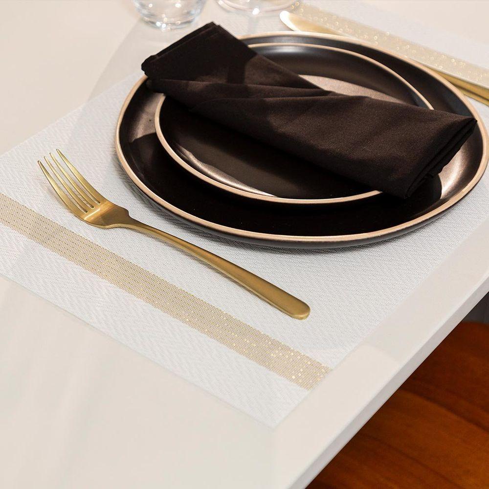 Guardanapo Copa E Cia 4 Peças Home 45x45cm Liso Preto - 3