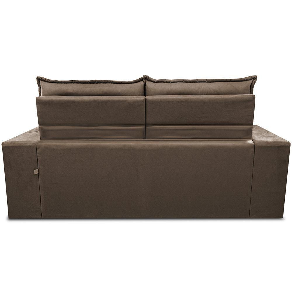 Sofá Retrátil E Reclinável 2,30m Essence. Velusoft Cama Inbox Castor - 6