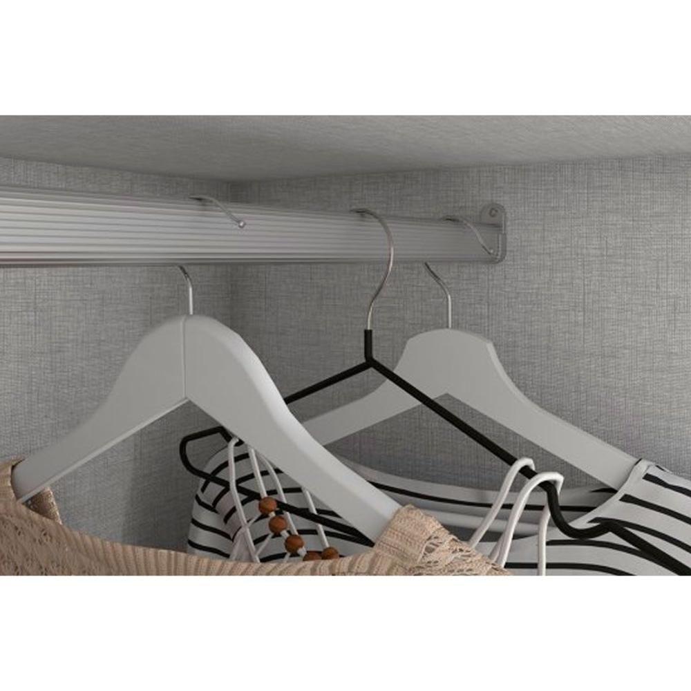 Guarda Roupa Casal 4 Portas E 4 Gavetas Americano Cinza - Henn - 8