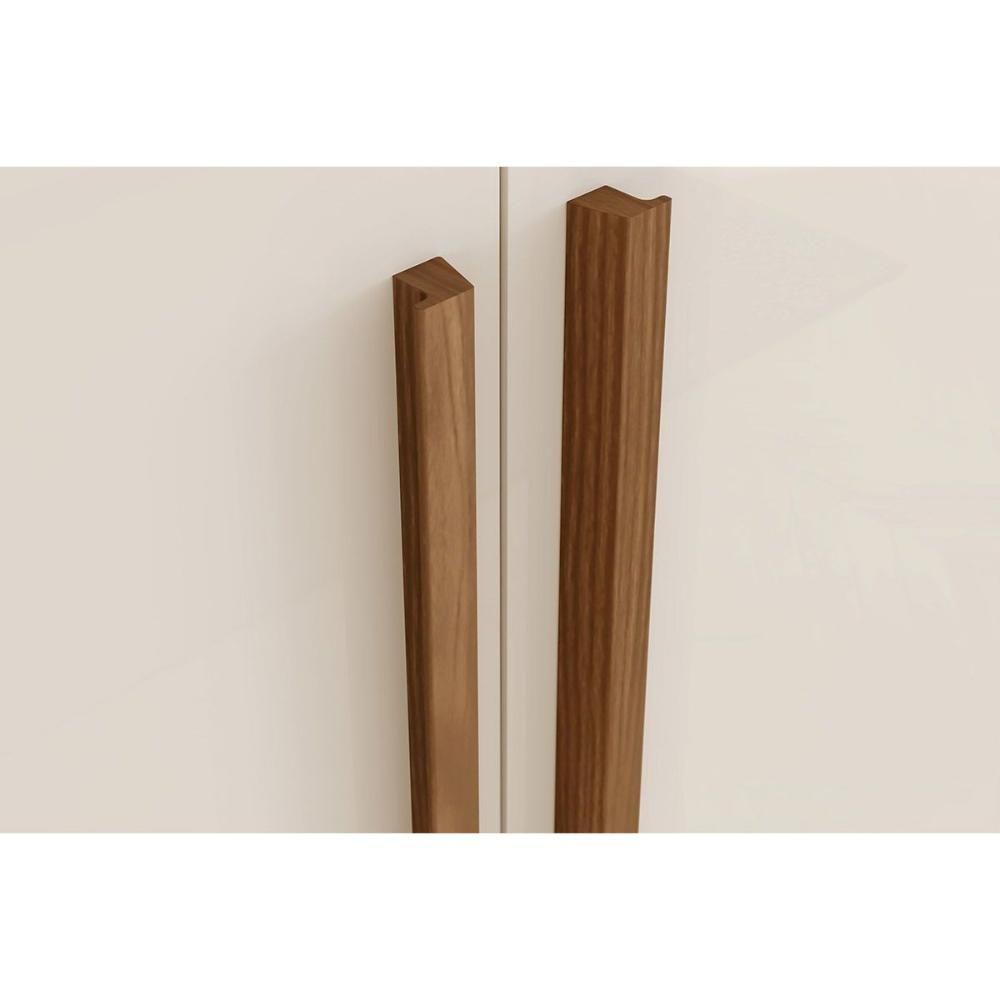 Guarda Roupa Casal 6 Portas E 4 Gavetas C/ Pés ávila Nature/off White - Henn - 7