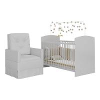Berço Com Poltrona De Amamentação Ana Lívia Mp4069 Branco Branco - 4