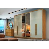 Guarda Roupa Casal 6 Portas (2 C/ Espelho) E 8 Gavetas Robust/livorno Plus Neve - Novo Horizonte - 6