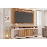 Home P/ Tv Até 60 Pol New Oscar C/ Rodízios 180x174cm Buriti/off White - Caemmun - 1