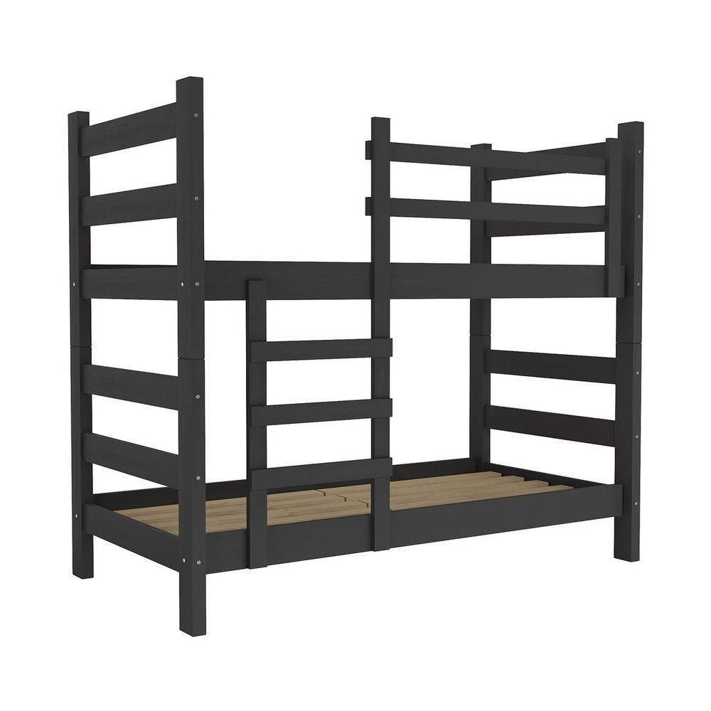 Beliche Madeira Maciça - Vira 2 Camas - Com Colchões Inclusos Dubai Multimóveis Cr4158 Preto - 4