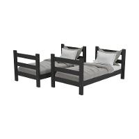 Beliche Madeira Maciça - Vira 2 Camas - Com Colchões Inclusos Dubai Multimóveis Cr4158 Preto - 3