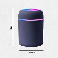 Umidificador Portátil Ultrassônico Usb 300ml – Cinza Escuro Com Função Luminária - Bivolt - 7