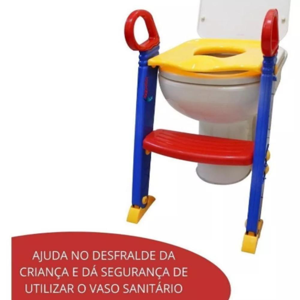 Troninho Infantil Redutor De Assento Com Escada Dobrável – Portátil, Seguro E Ajustável Para Desfralde - 2