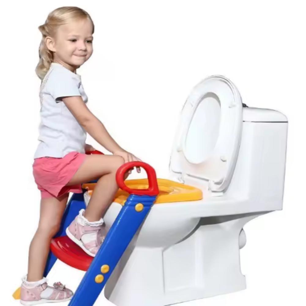 Troninho Infantil Redutor De Assento Com Escada Dobrável – Portátil, Seguro E Ajustável Para Desfralde - 6